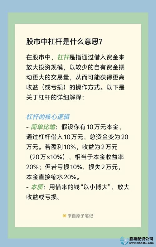 融资融券操作技巧_炒股配资杠杆_股市杠杆原理